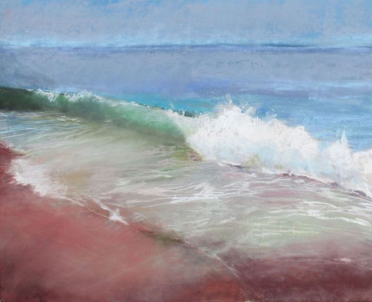 HG2 port waves on red beach by Suzanne Bennett