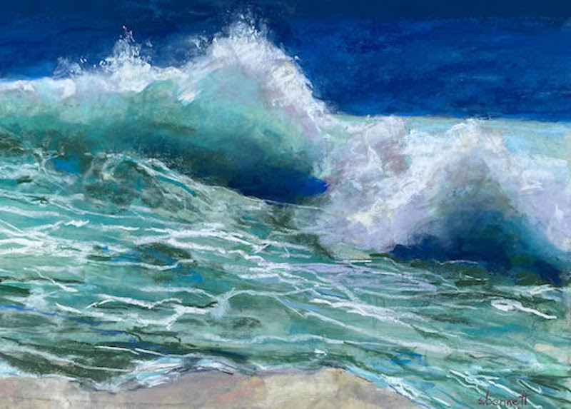 painting of crashing waves
