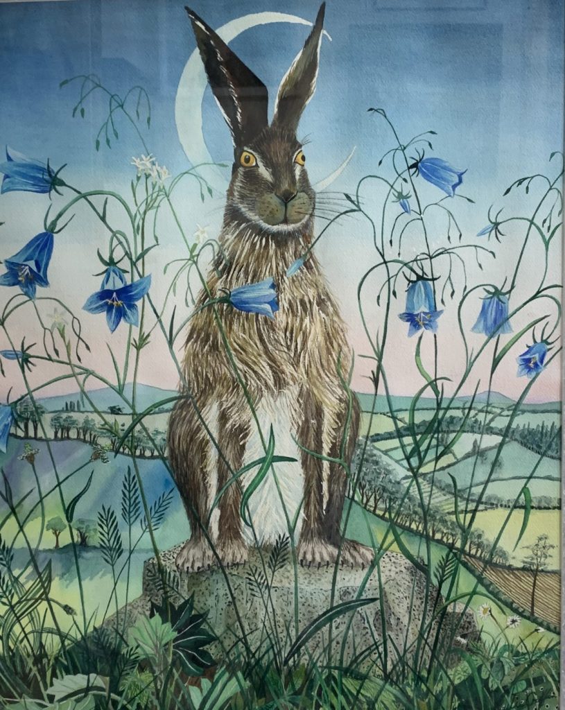 Julie Griffin painting rabbit
