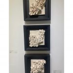 sue housler framed wall sculpture featuring white coral