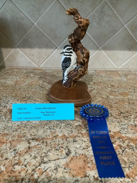 Kay Stammers Wins a Blue Ribbon at the Florida Southwest Carving Expo