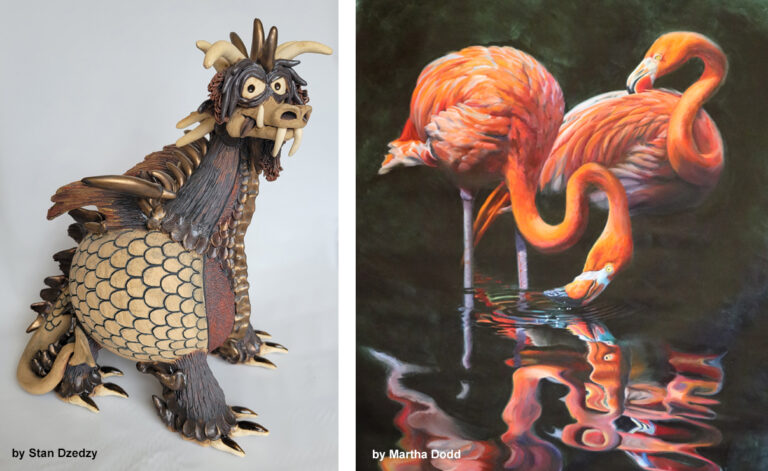 Hirdie Girdie welcomes 2 guest artists for the month of January: oil painter Martha Dodd & clay sculptor Stan Dzedzy. Be sure to attend our “meet and greet” during our extended hours on Thursday January 9 from 5-8 pm. Check the website https://hirdiegirdiegallery.com/ for any changes.